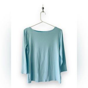 Talbots, size small, blue long-sleeve tee